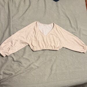 V-Neck Cream Sweater